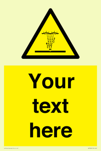 Custom warning geyser water jet